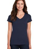 5V00L Gildan Heavy Cotton Ladies V Neck T Shirts in Navy