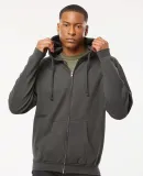 0331 Tultex 80/20 Unisex Zipper Hood  in Charcoal