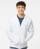 0331 Tultex 80/20 Unisex Zipper Hood  in White