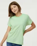 0235TC Tultex Youth Fine Jersey Tee in Heather neo mint