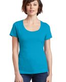 DM106L District Made® Ladies Perfect Weight® Sco Bright Turqus