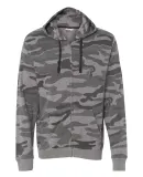 B8615 Burnside - Camo Full-Zip Hooded Sweatshirt Black Camo