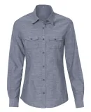 B5255 Burnside - Ladies' Long Sleeve Chambray Light Denim