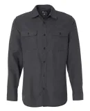 B8200 Burnside - Solid Long Sleeve Flannel Shirt  Charcoal