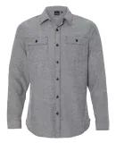 B8200 Burnside - Solid Long Sleeve Flannel Shirt  Heather Grey