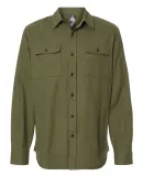 B8200 Burnside - Solid Long Sleeve Flannel Shirt  Army