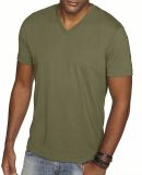 Next Level 6440 Premium Sueded V Neck T Shirts in Military green