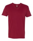 Next Level 6440 Premium Sueded V Neck T Shirts in Cardinal