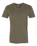 Next Level 6440 Premium Sueded V Neck T Shirts in Military green