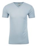 Next Level 6440 Premium Sueded V Neck T Shirts in Light blue