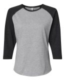 L3530 LAT - Ladies' Fine Jersey Three-Quarter Slee in Vintage heather/vintage smoke