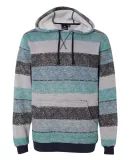 B8603 Burnside - Printed Striped Fleece Sweatshirt Light Blue/ Black