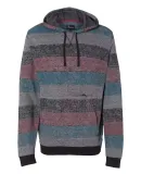 B8603 Burnside - Printed Striped Fleece Sweatshirt Red/ Black