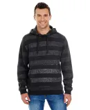 B8603 Burnside - Printed Striped Fleece Sweatshirt Black