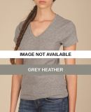 Alternative Apparel 1211 Ladies Baby Rib V-Neck T- Grey Heather