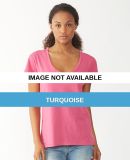 Alternative Apparel 4521 Womens Satin Jersey T-shi Turquoise