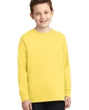 PC54YLS Port and Company Youth Long Sleeve Cotton  Yellow