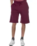 M7640 Cotton Heritage Fleece Rib Jogger Shorts Maroon