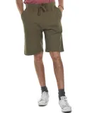 M7640 Cotton Heritage Fleece Rib Jogger Shorts Military Green