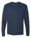 Comfort Colors Long Sleeve Pocket Tee 4410 True Navy