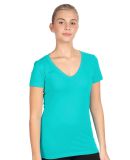 Next Level 1540 Ideal V Neck Wholesale Plain t Shi in Tahiti blue