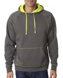 8883 J. America - Shadow Fleece Hooded Pullover Sw in Neon yellow