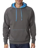 8883 J. America - Shadow Fleece Hooded Pullover Sw in Electric blue