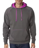 8883 J. America - Shadow Fleece Hooded Pullover Sw in Magenta