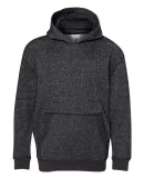 8606 J. America - Youth Glitter French Terry Hood in Black/ silver