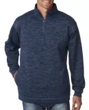 8614 -J. America - Cosmic Fleece 1/4 Zip Pullover  in Royal fleck