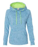 8616 J. America - Women's Cosmic Poly Contrast Hoo Electric Blue/ Neon Green