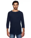 Alternative Apparel 32410J1 Mens Slub Baseball Tee MIDNIGHT