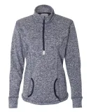 8617 J. America Women's Cosmic Fleece Quarter Zip  Navy Fleck/ Navy