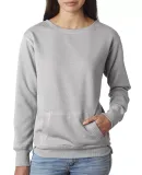 8867 J. America Women's Glitter Crewneck Sweatshir in Oxford/ silver