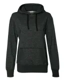  8860 J. America Women's Glitter French Terry Hood Black/ Silver