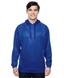 8670 J. America Polyester Hooded Pullover Sweatshi in Royal volt