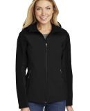 L335 Port Authority Ladies Hooded Core Soft Shell  in Black