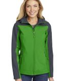 L335 Port Authority Ladies Hooded Core Soft Shell  in Vine gn/bat gy