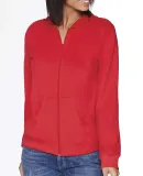 Next Level 6491 Sueded Lightweight Zip Up Hoodie in Red