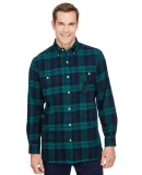 BP7001 Backpacker Men's Yarn-Dyed Flannel Shirt in Black watch