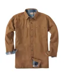 BP7006 Backpacker Men's Canvas Shirt Jacket w/ Fla in Brown