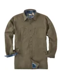 BP7006 Backpacker Men's Canvas Shirt Jacket w/ Fla in Moss green