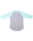 MC1190 Cotton Heritage Unisex Baseball Tee Athletic Heather/Mint