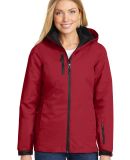 L332 Port Authority Ladies Vortex 3-in-1 Jacket in Rich red/black