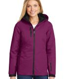 L332 Port Authority Ladies Vortex 3-in-1 Jacket in Very berry/blk