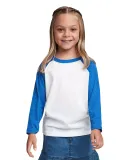 Next Level 3352 Youth CVC Baseball Raglan in Royal/ white