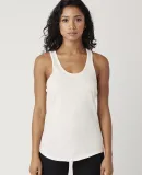 Cotton Heritage LC7706 Juniors Scallop Racerback T White