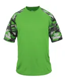 4141 Badger Camo Sport T-Shirt Lime/ Lime Camo