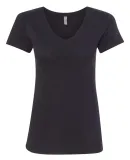 Next Level 6480 Women's Sueded Short Sleeve V BLACK