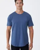 MC1050 Cotton Heritage Drop Tail Crew Neck T-shirt Shale Blue Heather